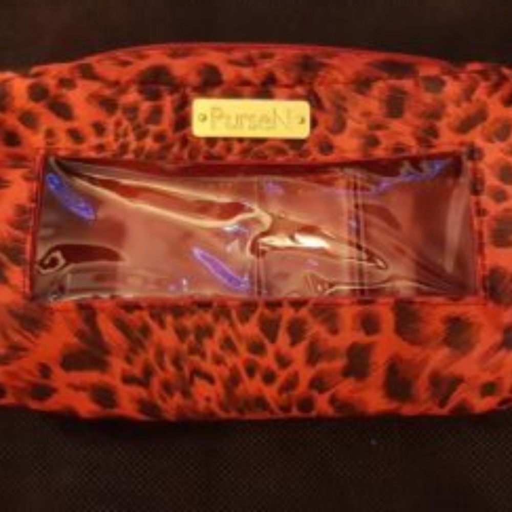 🚫SOLD🚫 PurseN Red Leopard Print Makeup Case